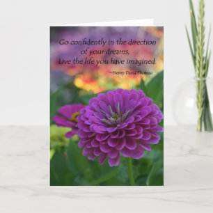 Cartes de voeux inspirantes fleurs colorées cadeau
