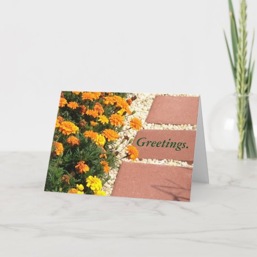 Cartes de voeux Jaune Orange Marigold (Devant)