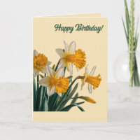 Cartes de vœux jonquilles modifiables