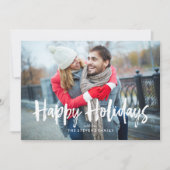 Cartes de vœux Joyeuses Fêtes aux rubans rouges (Devant)