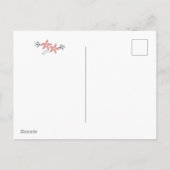 Cartes de vœux Joyeuses Fêtes Couronne Rose | Cart (Dos)