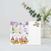 Cartes de vœux Joyeux Anniversaire Joyeux Noël (Debout devant)