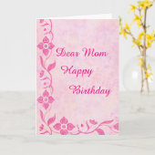 Cartes de voeux Joyeux Anniversaire Maman (Fleur jaune)