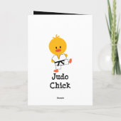 Cartes de voeux Judo Chick (Dos)