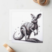 Cartes de voeux Kangaroo Papier Rolled Magazine (Devant/Arrière en situation)
