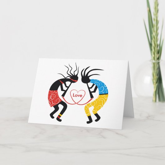 Cartes de voeux Kokopelli Love (Devant)