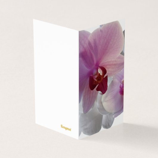 Cartes de voeux Konymoi "Orchidée Bloom", Cartes v (Outside)