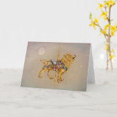 Cartes de voeux - Lion de carrousel (Fleur jaune)