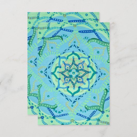 Cartes de voeux Mandala (Devant / Derrière)