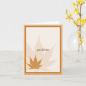 Cartes de vœux Maple Leaf (Fleur jaune)