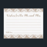 Cartes de voeux Mariage Burlap et dentelle, Rustiq<br><div class="desc">Nos burlap et dentelles rustiques "Wives for the Mr and Mrs" sont une activité douce pour avoir une réception de mariage ou une douche nuptiale. N'oubliez pas de consulter notre vaste sélection d'articles de coordination en parcourant la collection Mariage Burlap and Lace !</div>