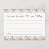 Cartes de voeux Mariage Burlap et dentelle, Rustiq (Devant)