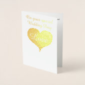 Cartes de voeux Mariage violet Sunset Hearts (Devant)