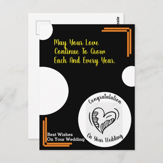 Cartes de voeux mariages (Devant / Derrière)