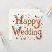 Cartes de voeux mariages (Devant/Arrière en situation)