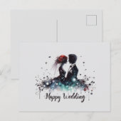 Cartes de voeux Mariages joyeuses (Devant / Derrière)