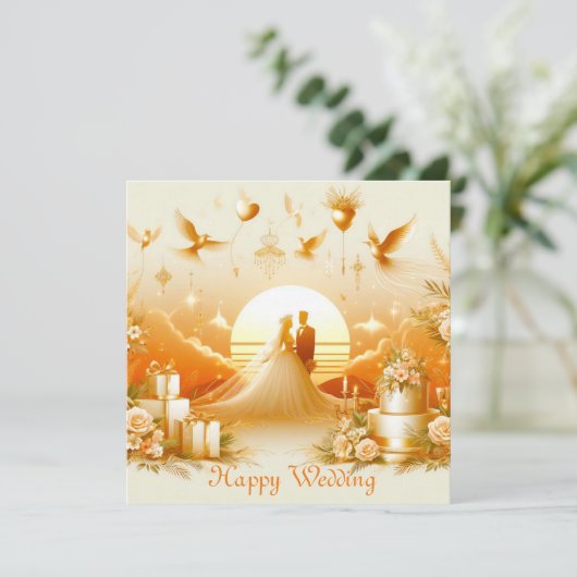 Cartes de voeux Mariages joyeuses (Debout devant)