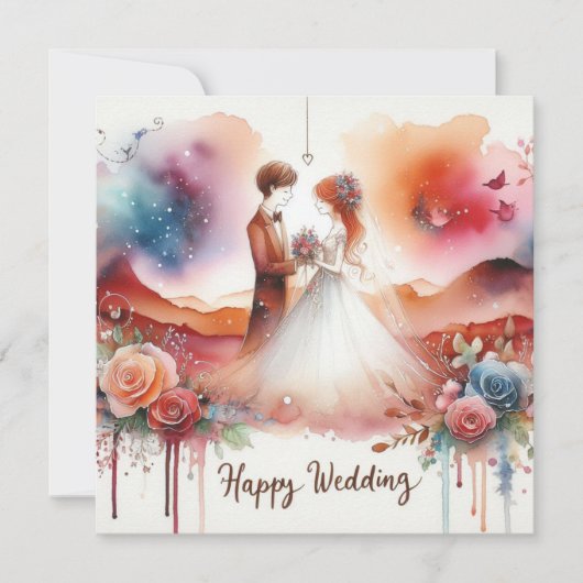 Cartes de voeux Mariages joyeuses (Devant)