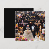 Cartes de voeux Mariages joyeuses (Devant / Derrière)