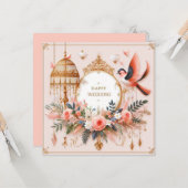 Cartes de voeux Mariages joyeuses (Devant/Arrière en situation)