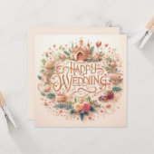 Cartes de voeux Mariages joyeuses (Devant/Arrière en situation)