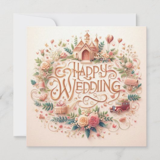 Cartes de voeux Mariages joyeuses (Devant)