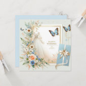 Cartes de voeux Mariages joyeuses (Devant/Arrière en situation)