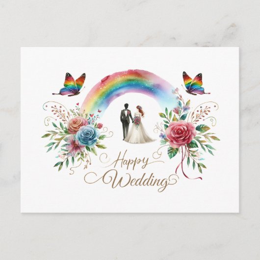 Cartes de voeux mariages joyeuses (Devant)