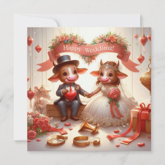 Cartes de voeux Mariages joyeuses (Devant)
