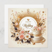 Cartes de voeux Mariages joyeuses (Devant / Derrière)