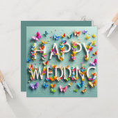 Cartes de voeux Mariages joyeuses (Devant/Arrière en situation)