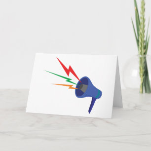 Cartes de voeux Megaphone Sound Waves