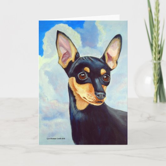 Cartes de voeux Miniature Pinscher (Devant)