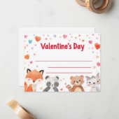 Cartes de vœux miniatures pour la Saint-Valentin p (Devant/Arrière en situation)