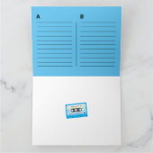 Cartes de vœux mixtes sur cassette bleue Old Skool (Intérieur)
