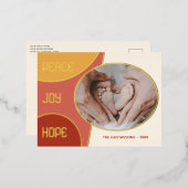 Cartes de vœux Modernes Classiques Saisons Or Feui (Recto/Verso)