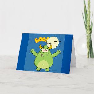 Cartes de voeux Monster Boo Green Creator