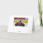Cartes de voeux moto de course (Dos)
