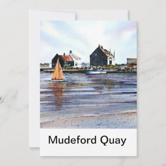 Cartes de voeux Mudeford Quay No1 (Devant)