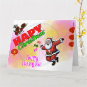 Cartes de voeux Noël et joyeux Nouvel An (Fleur jaune)