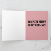 CARTES DE VŒUX NOËL PÈRE NOËL PIZZA GRANDES (Intérieur)