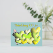 Cartes de voeux Nun "Penser à vous" Coeurs d'art (Debout devant)