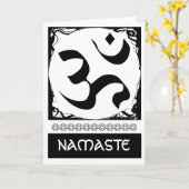 Cartes de voeux Om Yoga (Fleur jaune)