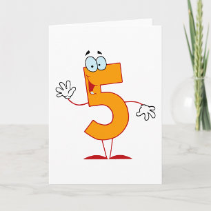 Cartes de voeux Orange Numéro 5