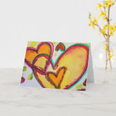 Cartes de vœux ou cartes de notes Laugh Hearts Con (Fleur jaune)