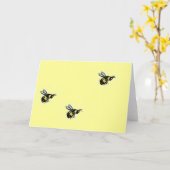 Cartes de voeux ou de notes d'abeilles de miel (Fleur jaune)