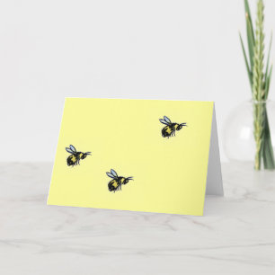 Cartes de voeux ou de notes d'abeilles de miel