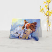 Cartes de voeux Papillon (Fleur jaune)