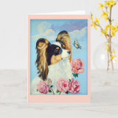 Cartes de voeux Papillon (Fleur jaune)