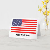 Cartes de voeux patriotiques de drapeau américain (Fleur jaune)